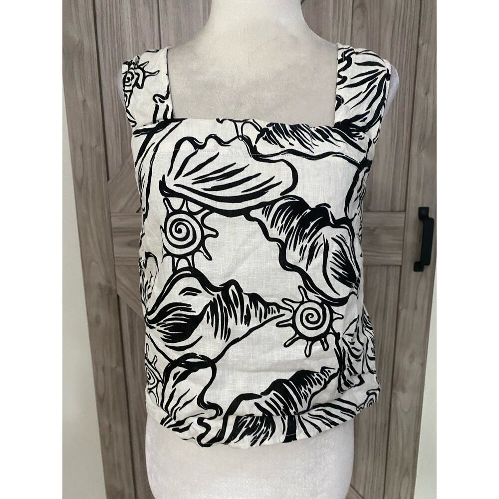 NWT Madewell 0 linen cross back sleeveless top